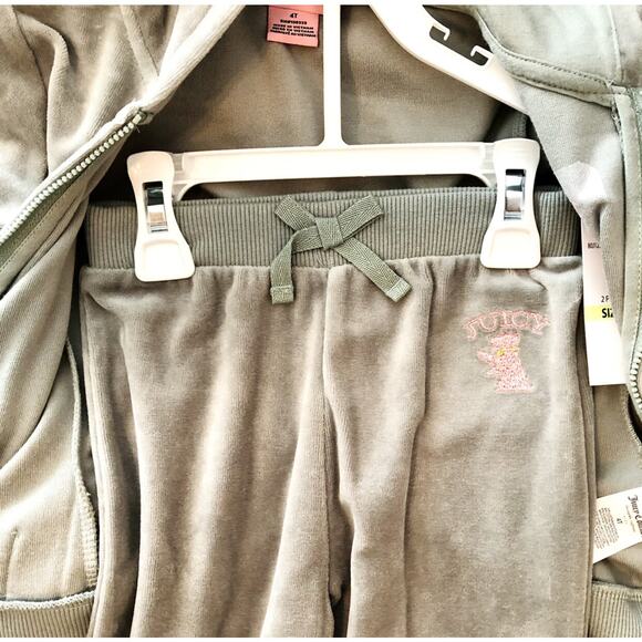NWT Juicy Couture Girls Velour Tracksuit (4T) - Picture 6 of 9